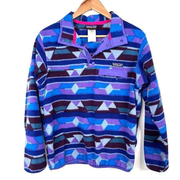 Patagonia Jackets & Blazers - Patagonia |  Rare Purple Teal Synchilla Snap Guatemalan Tango Size Sm